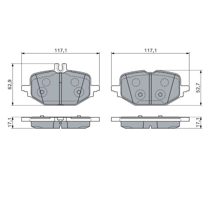 Arka Fren Balatası Mercedes W206 S206 C236 A236 W214 S214 - Bosch 0986460163