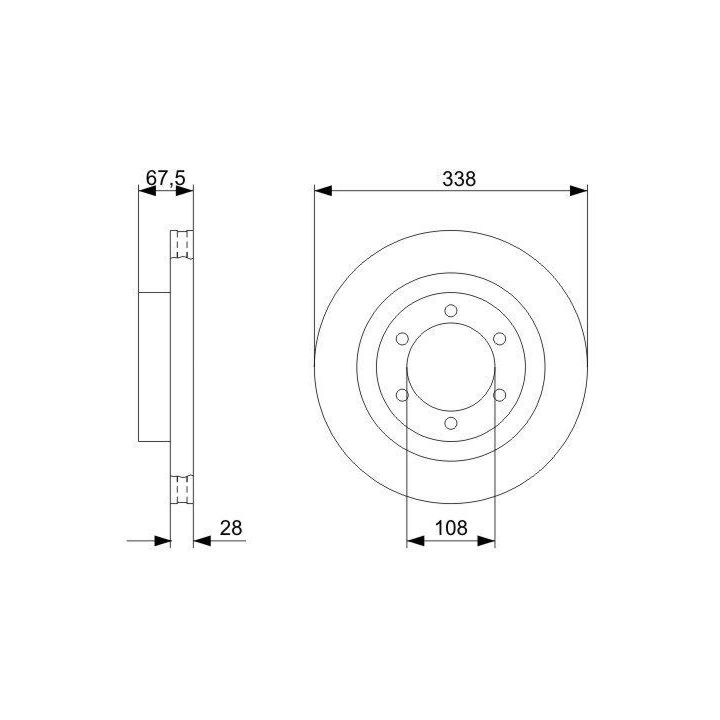 Ön Fren Diski 338mm Land Cruiser Prado (2002-2009) - Bosch 0986479304