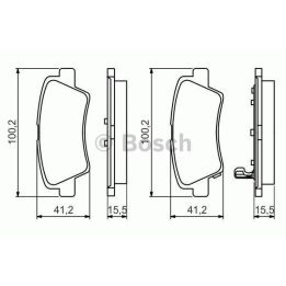 Arka Fren Balatası Delikli Hyundai I20 Elantra Kia Soul Sportage (2011-) - Bosch 0986494557