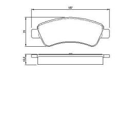 Ön Disk Fren Balatası Peugeot Partner Citroen Berlingo 207 Fiat Ducato İçin (2002-) - Bosch 0986494027