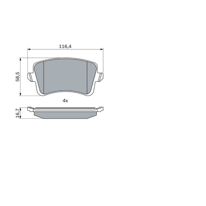 Arka Disk Fren Balatası Audi A4 A5 Quattro İçin (2007-) - Bosch 0986494254