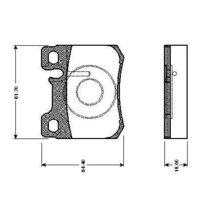 Arka Disk Fren Balatası WVA 21301 (61,7x54,4x15mm) - Bosch 0986TB2085