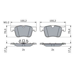 Citroen DS Opel Peugeot 3008 Disk Fren Balatası (2016-) - Bosch 0986424860