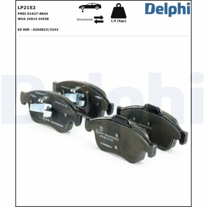 Ön Fren Balatası 155mm Renault Fluence Megane III Captur Ve Dacia Duster (2010-) - Delphi LP2152