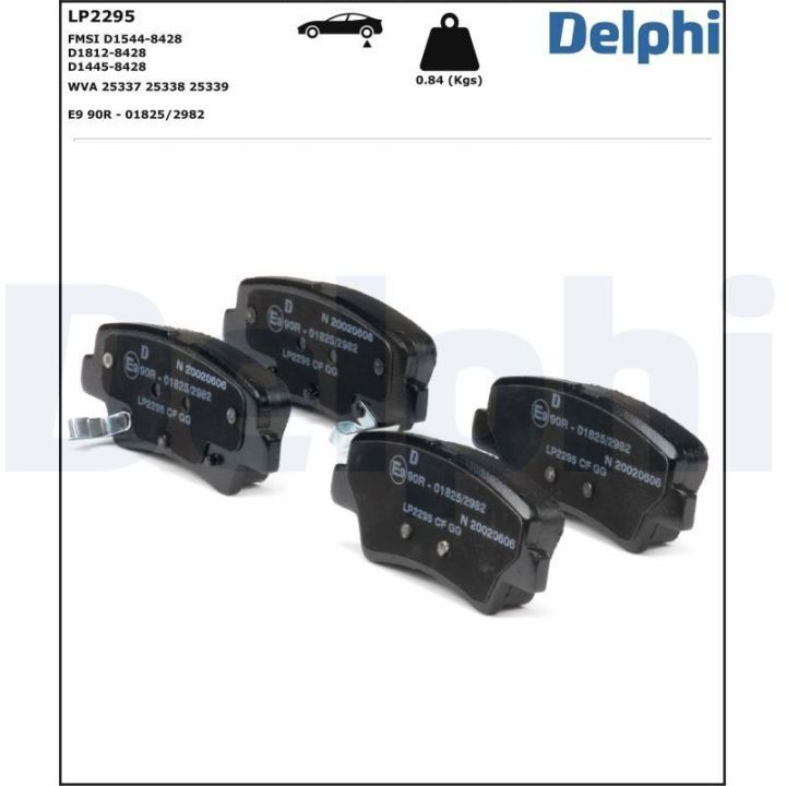 Arka Fren Balatası 100mm Accent IV I20 I30 (2014-) - Delphi LP2295