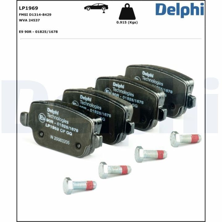 Arka Fren Balatası (95mm) Land Rover Freelander 3.2 (2010-) - Delphi LP1969