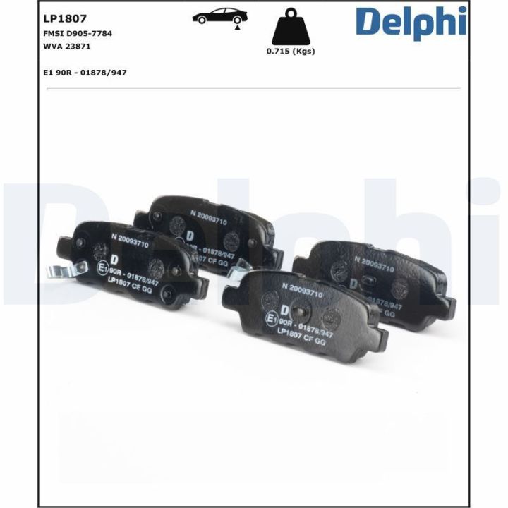 Arka Fren Balatası Nissan Qashqai J10 X-Trail Pathfinder (2007-) - DELPHİ LP1807