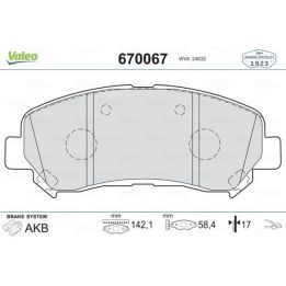 Nissan Qashqai Ön Fren Balatası (2007-) - VALEO 670067