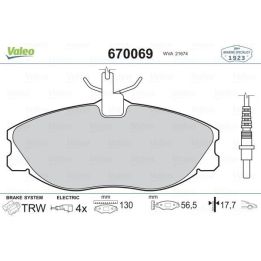Peugeot 406 ve 406 Coupe Ön Fren Balatası - VALEO 670069