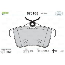 Arka Disk Fren Balatası Peugeot 308 3008 5008 RCZ (2009-) - Valeo 670105