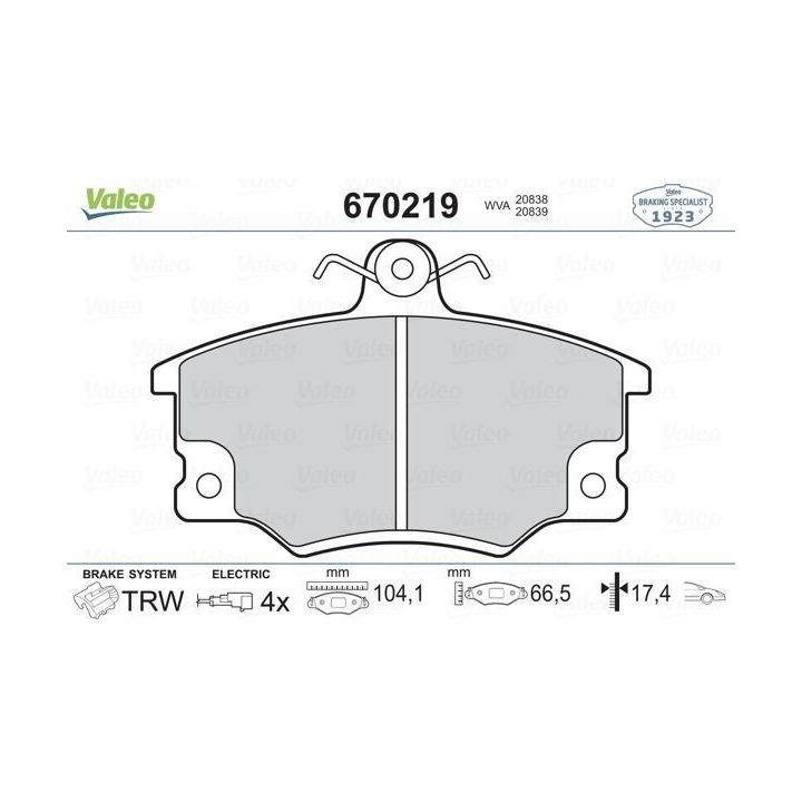 Ön Disk Fren Balatası Fiat Tempra Tipo Alfa Romeo 155 - Valeo 670219