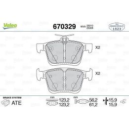 Arka Disk Fren Balatası Vag Golf7 A3 Leon Passat (2013-) - Valeo 670329