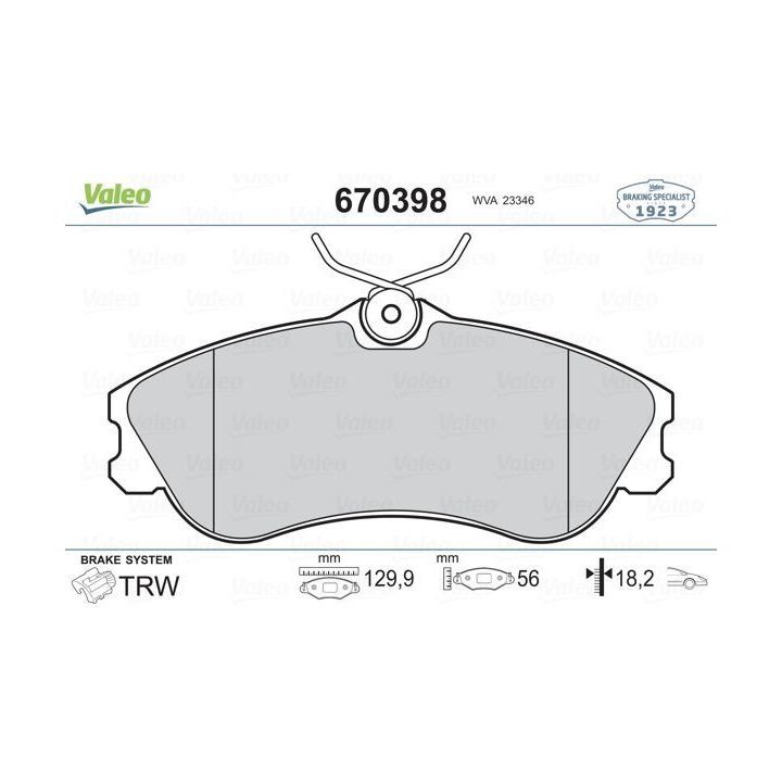 Peugeot 306 Partner Citroen Berlingo Xsara Ön Disk Fren Balatası - Valeo 670398