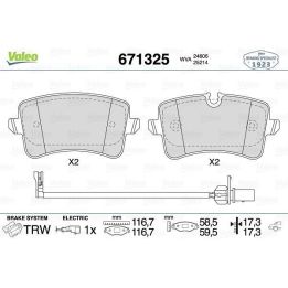 Arka Disk Balatası Volkswagen Audi A6 A7 A8 Modelleri İçin (2010-) - VALEO 671325