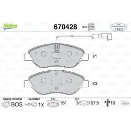 Ön Disk Fren Balatası Alfa Romeo Mi.To İçin (2015-) - VALEO 670428