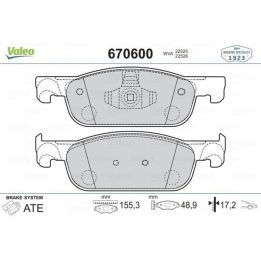 Ön Disk Balatası Renault Megane III Scenic III Fluence Dacia Duster Lodgy Sandero İçin (2012-) - VALEO 670600