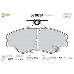 Ön Disk Fren Balatası Hyundai Grace H-1 Starex H100 Porter İçin (1993-2004) - VALEO 670634