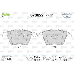 Ön Disk Fren Balatası Vectra C A4 A6 A8 Exeo Focus II Mazda 3 9-3 Volvo S40 V40 V50 C30 C70 İçin (2002-) - VALEO 670822