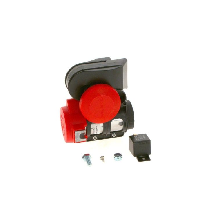 Ferrari Tipi Kompresörlü Çift Tonlu Röleli Korna 12V 240W - BOSCH 0986320400
