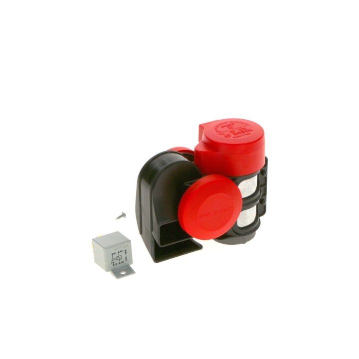 Ferrari Tipi Kompresörlü Çift Tonlu Röleli Korna 24V 520-660 HZ 115DB  - BOSCH 0986320401
