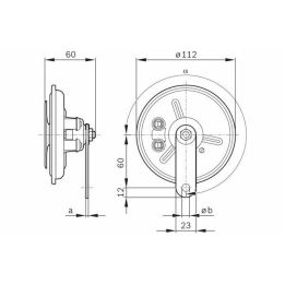 Dıtdıt Korna 24V Üniversal Siyah Yüksek Sesli - BOSCH 0986320302
