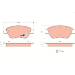 Disk Balata Ön Fiat Siena (178, 172) Palio Hatchback (2000-2010) - TRW GDB1579