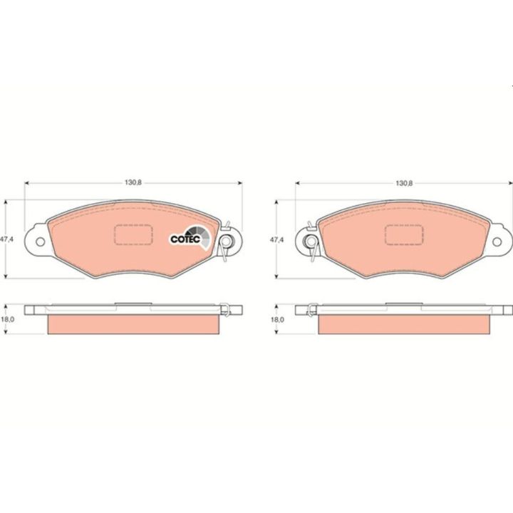 Citroen Xsara Renault Kangoo Thalia Ön Disk Balata Takımı (1989-2016) - TRW GDB1321