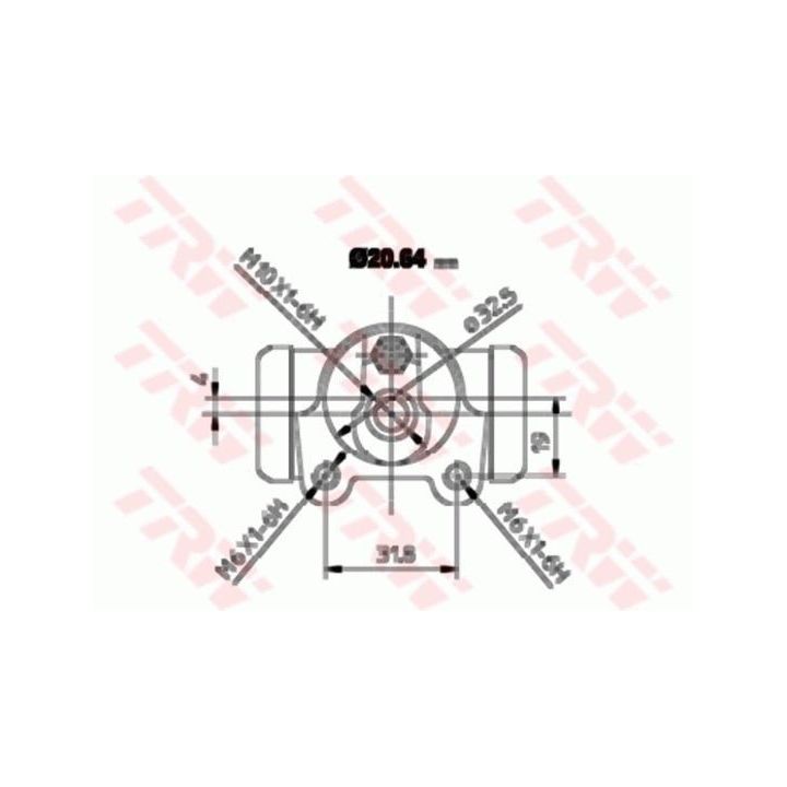 Fren Silindiri PSA P106 P306 ZX Xsara Saxo, Renault Laguna, Megane, Scenic 20,6mm - TRW BWF252