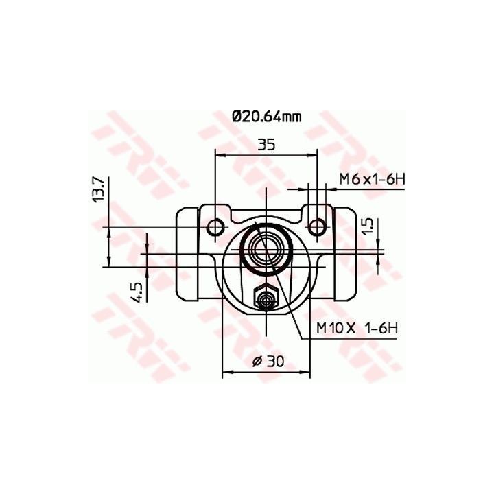 TRW Fren Silindiri 20.6mm (ABS'siz) - Fiat Doblo / Punto / Panda / Idea BWF262