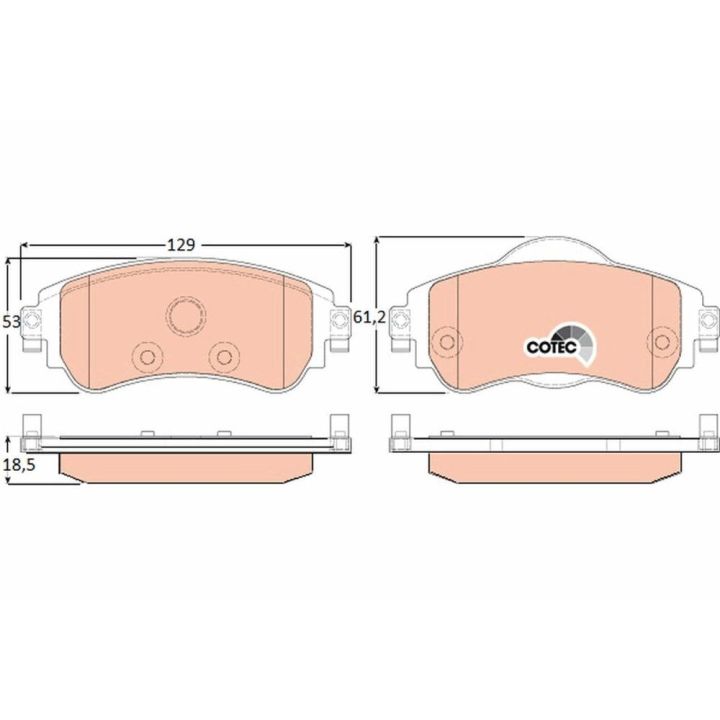 TRW Disk Balata Ön Citroen: C4 II (b7), Ds4 2012-2019