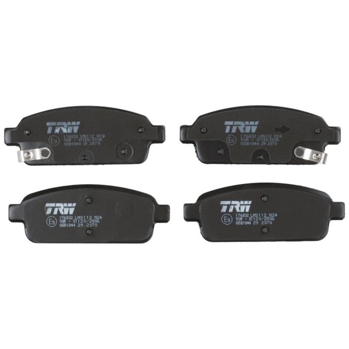 TRW Fren Balatası Arka Wva 25096 Chevrolet Aveo 2013-+ Cruze 2009-+ Orlando 2011-+ Trax 2012-+ Volt 2011-+ Opel Ampera 2011-+ As
