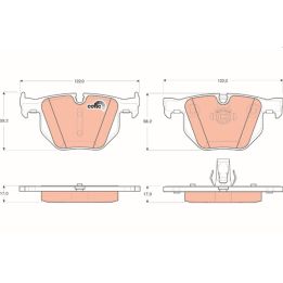 TRW Disk Balata Arka Bmw: 5 (e60), 5 Touring (e61), 6 (e63), 6 Convertible (e64) - : 5 Series (e60) 2008-2016