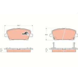 TRW Disk Balata Ön Honda: Civic VIII Hatchback (fn, Fk), Civic VIII Saloon (fd, Fa) 2011-2018