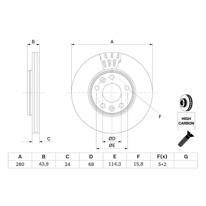 Fren Diski - BOSCH 0986479C62