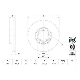 Ön Düz Fren Diski Ford Transit V363 Tek Teker İçin - BOSCH 0986479F46