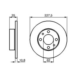 Fiat M131 1600 DKS İçin Ön Arka Fren Diski - BOSCH 0986478063