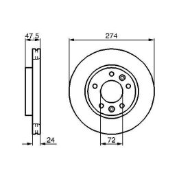 Ön Fren Diski Kia Carnival Ve Sedona İçin (1998-2005) - BOSCH 0986479013