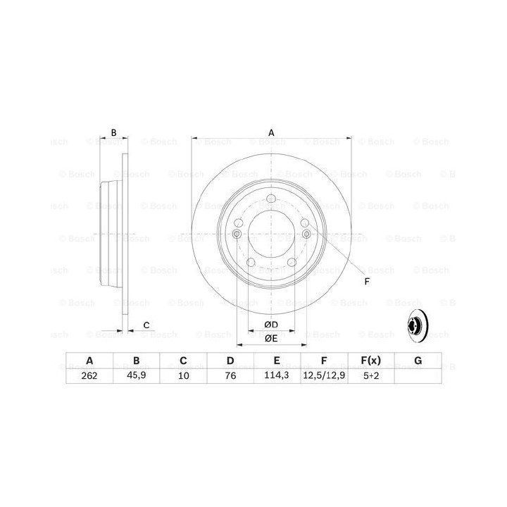Arka Havalı Fren Diski Kia Cee'd Ve Hyundai İ30 İçin (2011-) - BOSCH 0986479052