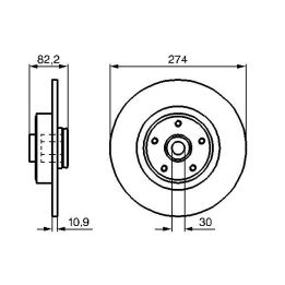 Arka Fren Diski Renault Laguna II Scenic II İçin (2001-2009) - Bosch 0986479273