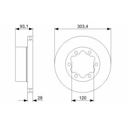 Arka Fren Diski Çift Teker VW Crafter Mercedes Sprinter 5T İçin (2006-) - Bosch 0986479296