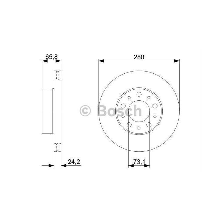 Ön Fren Diski Peugeot Boxer Citroen Jumper Fiat Ducato İçin (2002-) - Bosch 0986479297