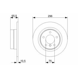 Arka Fren Diski BMW E81 E87 LCI E90 LCI İçin - BOSCH 0986479306