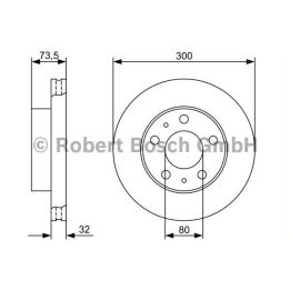 Ön Fren Diski PSA Jumper III Boxer III Ducato III 20Q İçin (2006-) - BOSCH 0986479315