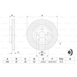 Fren Diski Toyota RAV4 2.0 2.2 D-4D D-CAT 4X4 (2005-) - BOSCH 0986479768