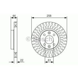Ön Havalı Fren Diski Aynası 258MM Clio IV Symbol Logan MCV Sandero II (2012-) - BOSCH 0986479A86