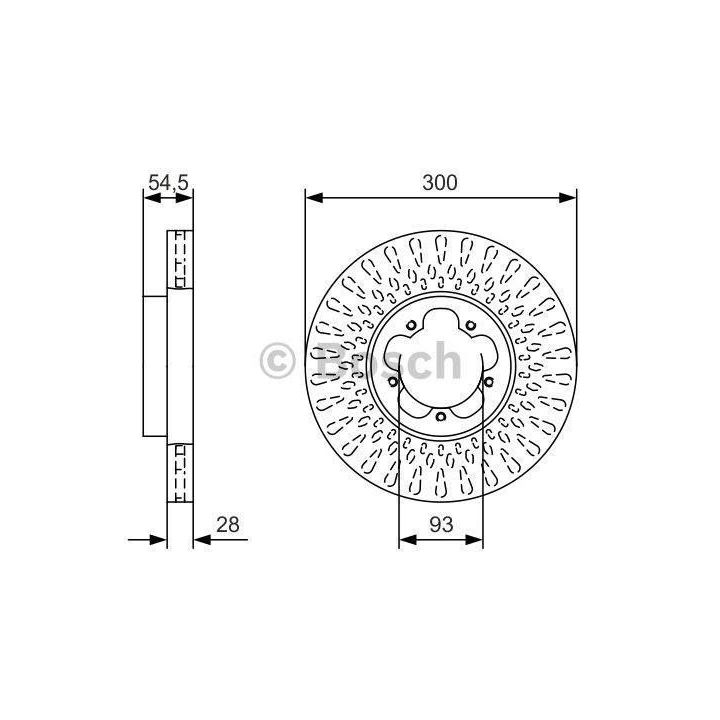 Ön Fren Diski Ford Transit V347 2.2 TDCI 2.4 TDCI 3.2 TDCI İçin (2006-) 300x28mm - BOSCH 0986479B11