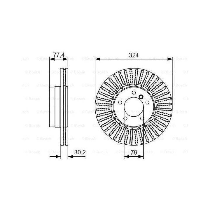 Ön Fren Diski BMW E60 E61 E63 E64 Serileri İçin - BOSCH 0986479D39
