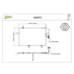 Condenser Fiat Tempra 06.1992-08.1996 - VALEO 860055