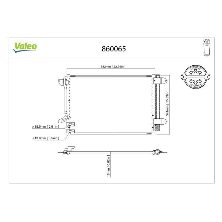 Condenser Volkswagen Jetta IV 02.2011 üstü - VALEO 860065