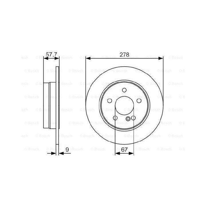Arka Fren Diski Mercedes-Benz W204 S204 C204 İçin - Bosch 0986479S96